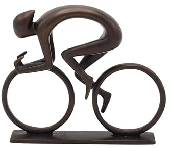 Generisch Bronze-Skulptur Rennradfahrer | modern | 26x5x23cm | Figur aus Bronze | handgefertigt