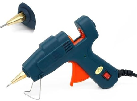 HABHYUDP Pistola for Colla Personalizzata da 1-40 W, 7 mm, 1,3 mm, con Foro fine Minimo, ugello in Rame Puro sostituibile, Utilizzabile con Stick di Colla da 7 mm. Pistola per Colla a Caldo