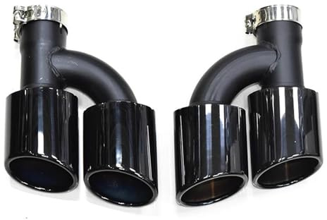 Auspuffrohr Auspuffrohr Aus Edelstahl Für A3 A4 A5 A6 A7 A8 S3 S4 S5 S6 S7 S8 SQ3 SQ5 60-mm-Endrohr Auspuffblende Endrohr(Schwarz)
