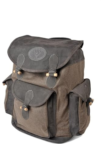 DJV Jagdrucksack Hirschgrund – Loden-Rucksack für Ansitz & Pirsch | Herausnehmbares Sitzkissen, Geräuscharm, Robust, Viele Fächer, Outdoor-Rucksack