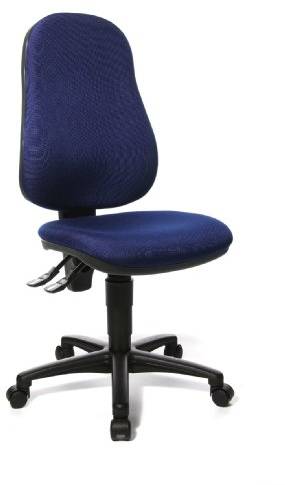 Topstar Point 60, Bürostuhl, Schreibtischstuhl, Stoff, blau, 54 x 47 x 109 cm