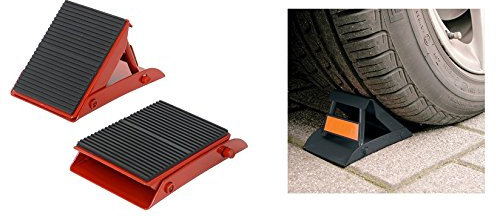 Lot de 2 cales roue 900kg - Voiture Caravane Remorque - Pliable - Neuf