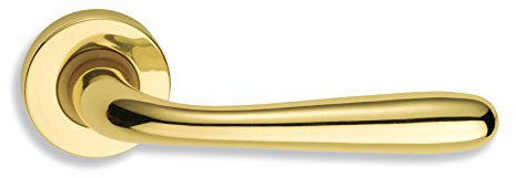 Home System DY733610M Maniglia per Porta Interna, Serie Karol, in Ottone Lucido