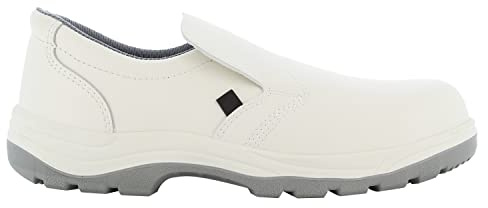 SAFETY JOGGER S2 Chaussures de Sécurité Hommes avec Embout en Acier 47 EU – X0500 - Chaussure de Travail Antidérapante Femmes, Sabot de Sécurité en Cuir, Antibactérien, Résistant à l’Eau, Blanc