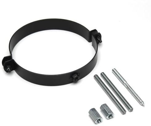 raik Ofenrohr/Rauchrohr Rohrschelle Wandbefestigung Durchmesser 130 mm Stahlblech Schwarz SH116-130-sw
