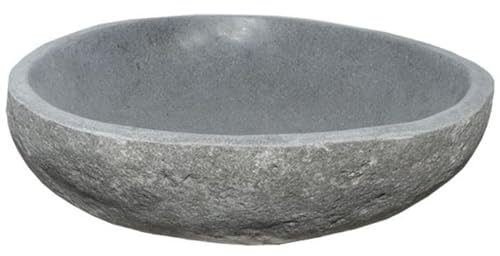 Gran lavabo de piedra natural con piedra natural de río 50-60 cm y gran lavabo | elegir en la foto
