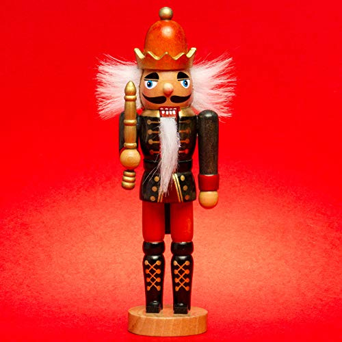 SIKORA NK-H Deko Nussknacker Figur aus Holz Verschiedene Motive 2 Größen, Größe:Höhe ca. 18 cm, Farbe/Modell:H03 König
