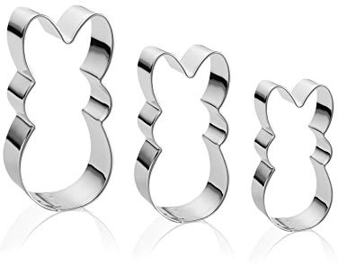 Easter Bunny Cookie Cutter Set -3 Pieces - Stainless Steel Assorted Sizes