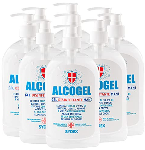 Gel Disinfettante Mani Professionale Igienizzante Antibatterico - Presidio Medico Chirurgico Elimina Odori Fino al 99,9% di Germi Funghi Batteri e Virus (9x 500ml)