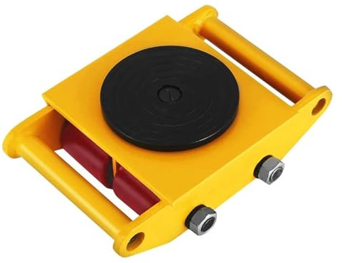 Nisorpa 6T Industrial Machinery Mover 13,200lbs Machinery Moving Skate Heavy Duty Skate Dolly 4 Rollers Dolly Skate with 360° Rotation Cap Machinery Mover for Warehouse Workshop Factory, Yellow