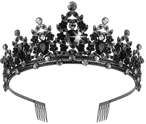 Didder Kristall-Tiaras für Frauen, Prinzessinnenkrone mit Kamm, Hochzeits-Tiaras und Kronen für Frauen, Tiaras für Mädchen, Geburtstagsparty, Haarschmuck, Braut, Stirnband, Braut für Abschlussball