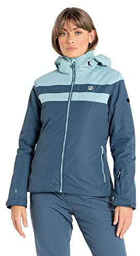 Dare 2b Rapport Jacket Damen-Skijacke, wasserdichtes und atmungsaktives Recyclingmaterial, Ori/Gry/Canin; 40 EU(US L )