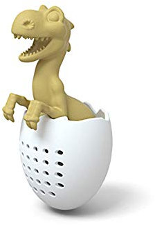 Jauhmui Tea Infuser teekugel,Dinosaurier-förmiger Teefilter,Silikon Teesieb Undichter Teeei Teefilter Tea,Wiederverwendbare Cartoon Tee Sieb,Teebeutel-Sieb,Tee-Zubehör,für Lose Tee Geeignet (Gelb)