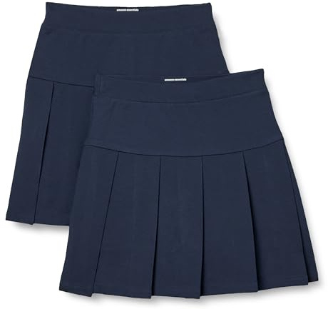 Amazon Essentials Lot de 2 Jupes plissées d'uniforme pour Fille Bleu Marine Taille XL