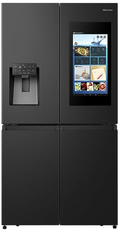 Hisense Pureflat Eclipse RQ760N4IFE Plumbed Total No Frost American Fridge Freezer - Black - E Rated