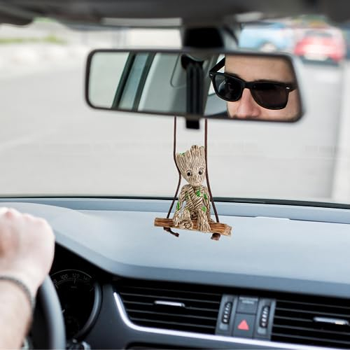 Philoctes Pendentif Voiture, Ornement Pendentif Retroviseur, Decoration Interieur Voiture, Accessoires de Rétroviseur Voiture Vert CY-Pendant-002