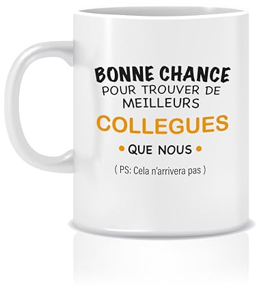 Monsieur Trendy Mug Tasse Café - Cadeau de départ ou retraite Collègue, Cadeau drole pas Cher, Humour Original (Orange)