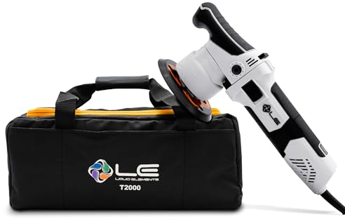 Liquid Elements – Lucidatrice eccentrica Auto T2000 V4 – Lucidatrice 710W con borsa per il trasporto e spazzole di carbone – con 6 livelli di regolazione della velocità