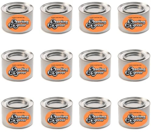 SterlingSaver Master Chef 3.5 Hour Chafing Dish Fuel Gel Cans (6 Pack)