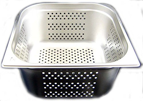 AcMax GN 2/3 Gastronormbehälter GN-Behälter Edelstahl 12,5 Liter tief 200mm gelocht
