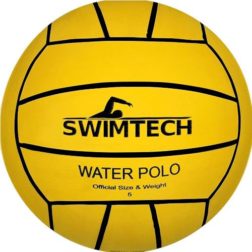 Loops storlek 4 officiell premium gummi vattenpolo boll - grovt vått grepp gul pool boll