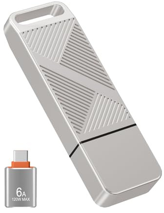64GB exFAT32 USB 3.0 Flash Drive with USB3.0 C Adapter & Keychain (Silver) | EASTBULL High-Speed Thumb Drive Metal Pen Drives 64 G Memory Stick for Storage and Backup with Adapter and Keychain