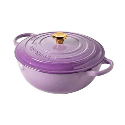 Zuppiera Pentola smaltata da 4 litri Pentola in ghisa addensata Pentola for zuppa multifunzionale for uso domestico Pentola for stufato Pentola antiaderente Pentole da cucina Ciotola per Zuppa Multius