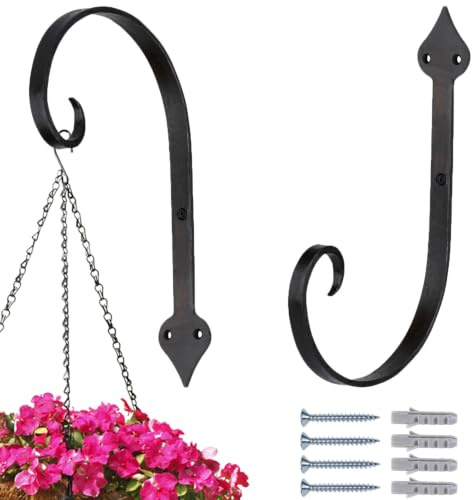 2-pack väggkrokar för blomhängare, lyktkrokar, Mapov