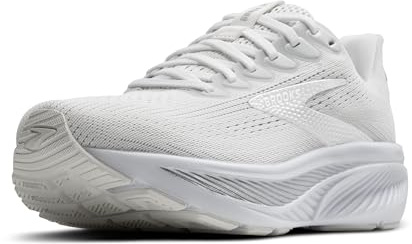 Brooks Women’s Ghost 17 Neutral Running Shoe - White/White/Grey - 8 Medium
