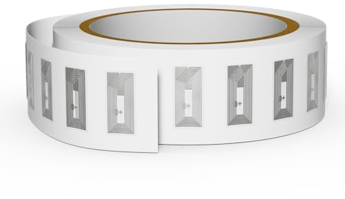 100 x Etiquetas NFC Chip Original Etiquetas NTAG213 - Pegatinas Adhesivas Tarjetas NFC Transparentes Rectangular RFID Regrabables 144 Bytes de Memoria Compatibles con Teléfonos y Dispositivos para NFC