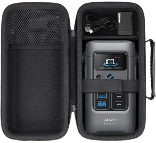 co2CREA Storage Hard Travel Case for Anker SOLIX C200 DC Power Bank Station 200W Portable Outdoor Solar Generator (Case Only,Excluding Generator)