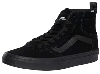 Vans Men's Ashwood Hi Decon Shoe | High Top Fashion Sneakers with Padded Ankle Support, Suede/Canvas Black/Black, 10