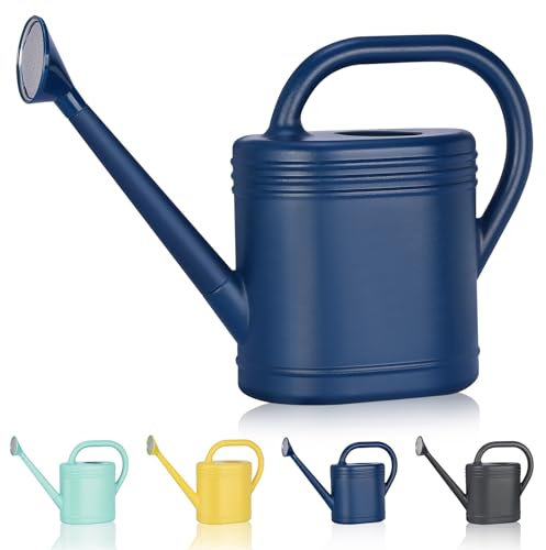 Annaffiatoio da 2 galloni per piante da interno, annaffiatoio da giardino per piante da esterno, annaffiatoio moderno per piante, grande beccuccio lungo con testa irrigatore
