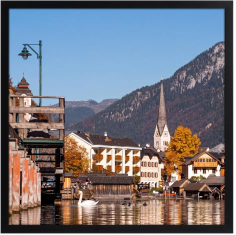 Ditwis Bilderrahmen 30x30 Schwarz, Quadratisch Fotorahmen für Fotos und Bilder, Wand- und Tischaufstellung, Modern Rahmen für Wohn-, Schlaf- und Büroräume