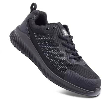 Blackrock Velo Composite Safety Trainers S3L FO SR Metal Free Toe Cap and Midsole Water Resistant Performance Mesh Work Trainers with Dual Density PU Sole - Size 9 Black