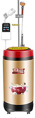 YYUINU Portable Mobile Shower Instantaneous Water Heater, Electric Stainless Steel Storage Tank With Faucet, Built-in Rechargeable Battery, Indoor/Outdoor Multifunctional Mobile Bathroom,70L