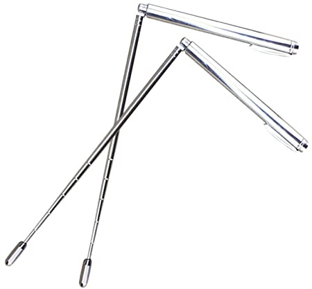 Toyvian 2pièces Baguettes De Sourcier Spirituelles Acier Inoxydable Lot Pour Recherche Eau Extérieur Baguette Divinatoire De Mesure