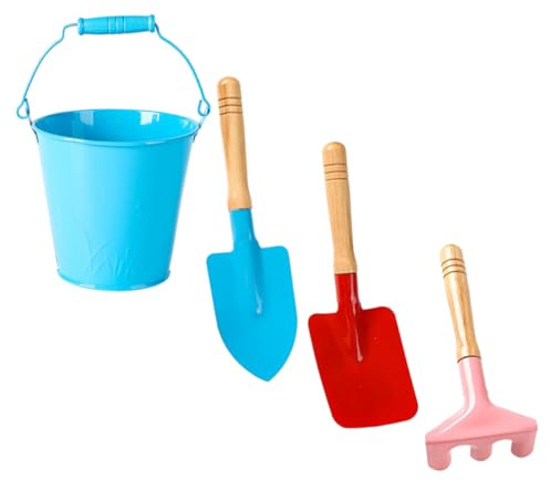 Milisten Jouets De Jardinage pour Garçon Fille Mini Pelle Mini Râteau Houe Seau Jouet De Plantation pour Garçon Fille