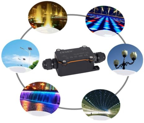 LIFKOME Ip68 Waterproof Electrical Cable Wire Connector Junction Box Pg7 3-6.5mm for Outdoor Garden Light Weatherproof Cable Junction Box