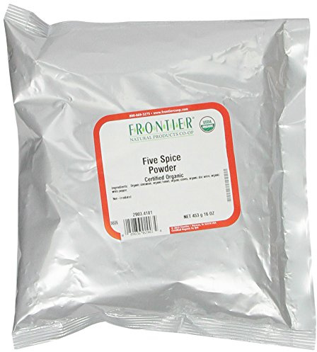 Frontier Co-op Organic Five Spice Powder, 1-pound Bulk Bag, Cinnamon, Fennel Seed, Cloves, Star Anise & White Pepper, Non GMO
