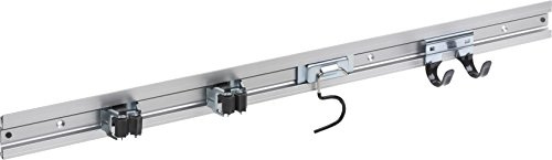 Meister Gerätehalterleiste 800 mm - Geräteleiste & 4 Gerätehalter - Aluminium - Leichte Montage / Werkzeughalter / Gerätehalter für Gartengeräte / Stabile Werkzeugleiste für die Wand-Montage / 9953360