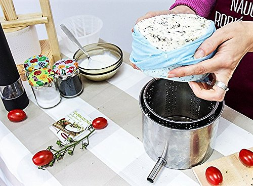 AlcoFermBrew Étamine à Fromage 19,5x30cm - 2 pièces | Étamine Synthétique pour 2 kg de Fromage - Faire du Fromage - Tissu filtrant