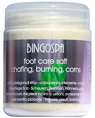 BINGOSPA Salz für Füße, anfallig für Wunde Stellen und Blasen, 550 g, Fußbad, Badesalz, Unscented