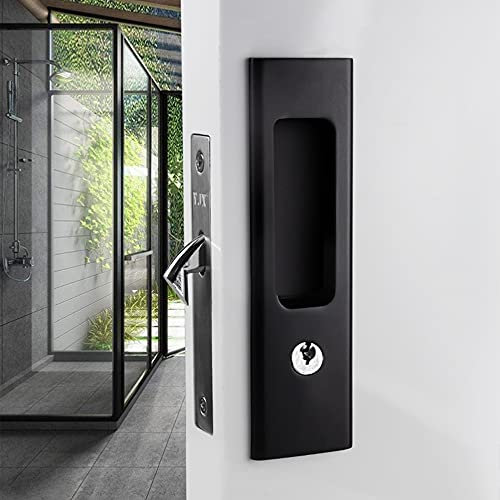 Serratura a mortasa per porta scorrevole con serratura invisibile e chiavi per porte scorrevoli in legno 16 cm