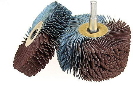 SLRMKK 1 Pezzo 115 * 30mm/110 * 60mm Spazzola per lucidatura a Filo in Tessuto abrasivo, Trapano per Lavorazione del Legno Mola per rettifica 120-600#, Asta, da Acquistare
