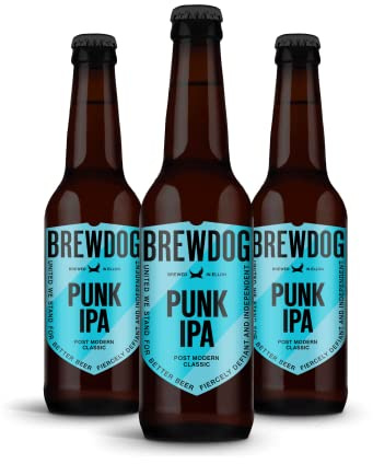 BrewDog - Punk IPA, Cerveza India Pale Ale, 12 Botellas x 33 cl