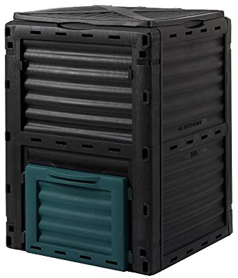 Compostiera da giardino wuuhoo® Rotti 300L in plastica, Compostiera termica resistente agli agenti atmosferici, Compostiera rapida con fessura di ventilazione, Compostiera da giardino pieghevole