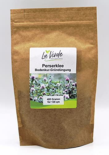La Verde MEIN GARTEN UND ICH. Perserklee Samen 400g für 120m², Bodenkur und Gründüngung, bienenfreundlich und schnellwachsend, Saatgut ohne Gentechnik