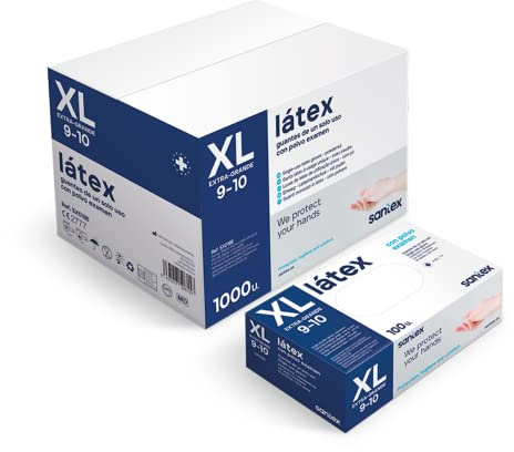 GUANTE DE Latex Blanco EMPOLVADO XL 100UDS (NDR), Nicht anwenden.