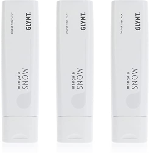 Glynt Mangala Snow 3x200 ml - Vegan & Tierversuchsfrei - Weiß/Silber - Für Hellblond - Lotion